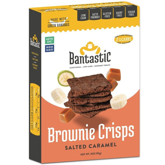 Bantastic Brownie Thin Crisps Snack by Natural Heaven - Salted Caramel 