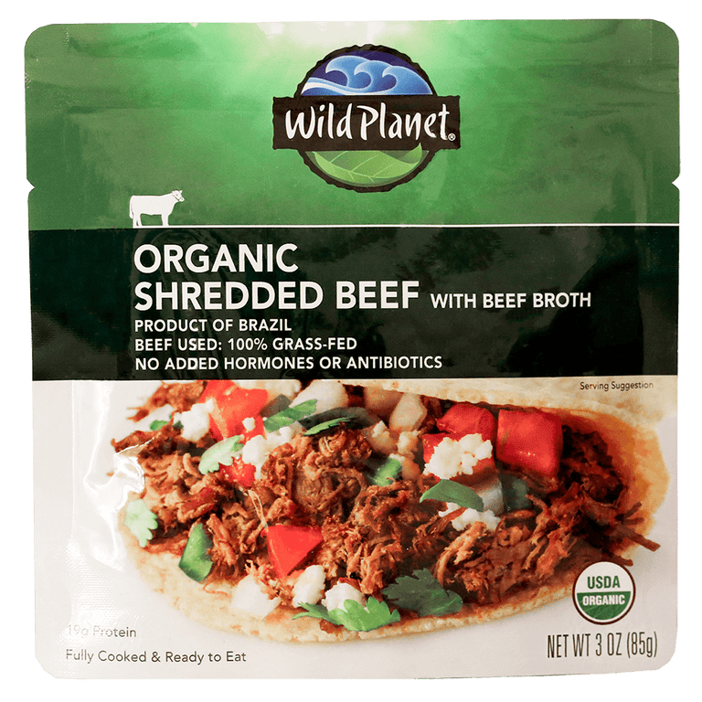 Wild Planet Organic Shredded Beef with Beef Broth