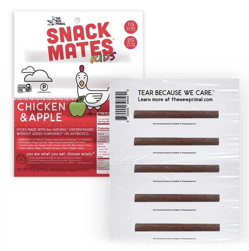 The New Primal Snack Mates Meat Sticks (5 Mini Sticks)