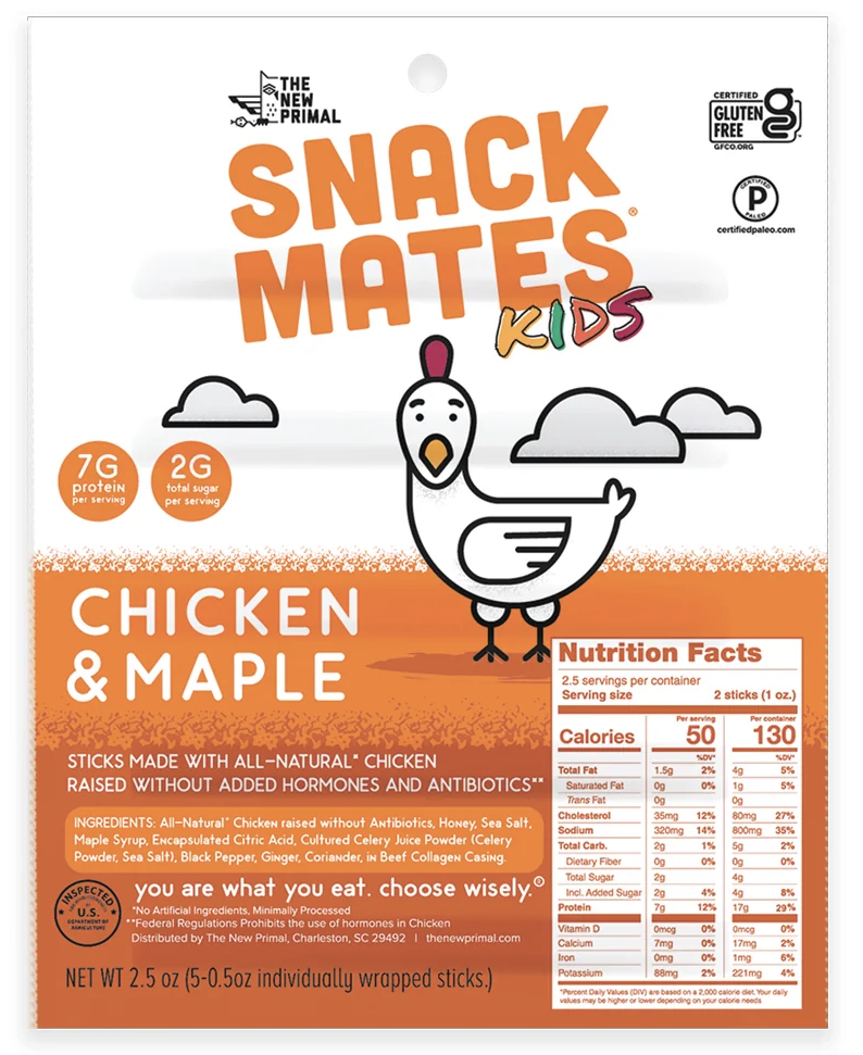 The New Primal Snack Mates Meat Sticks (5 Mini Sticks)