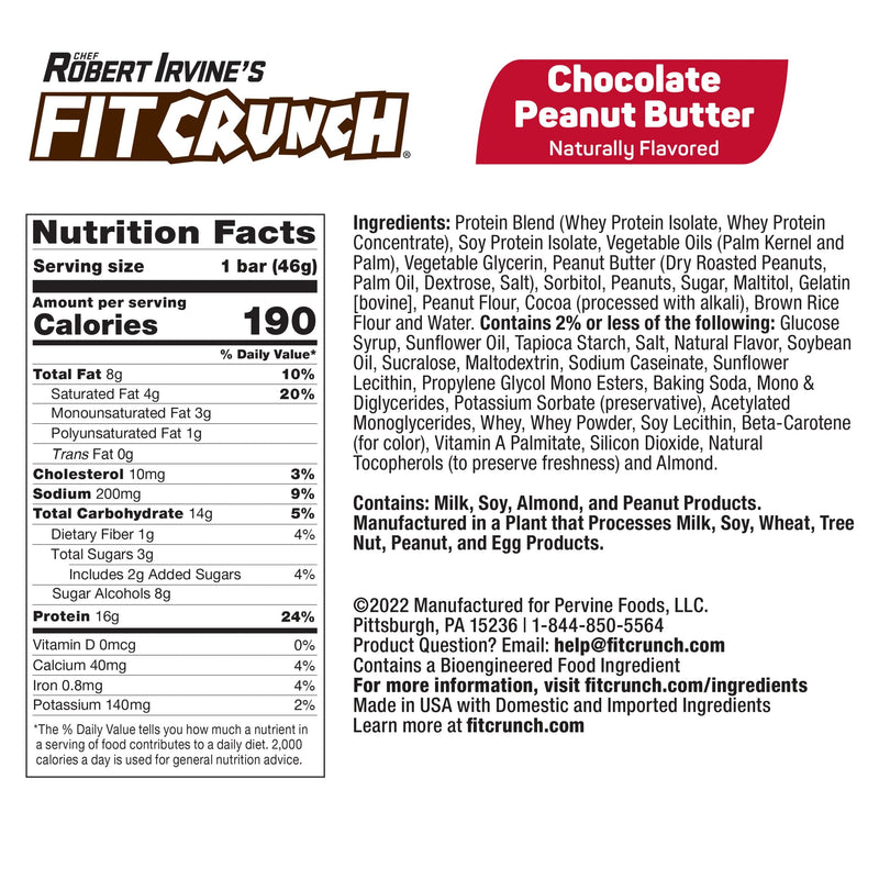 Robert Irvine's Fit Crunch Snack Size Whey Protein Baked Bar