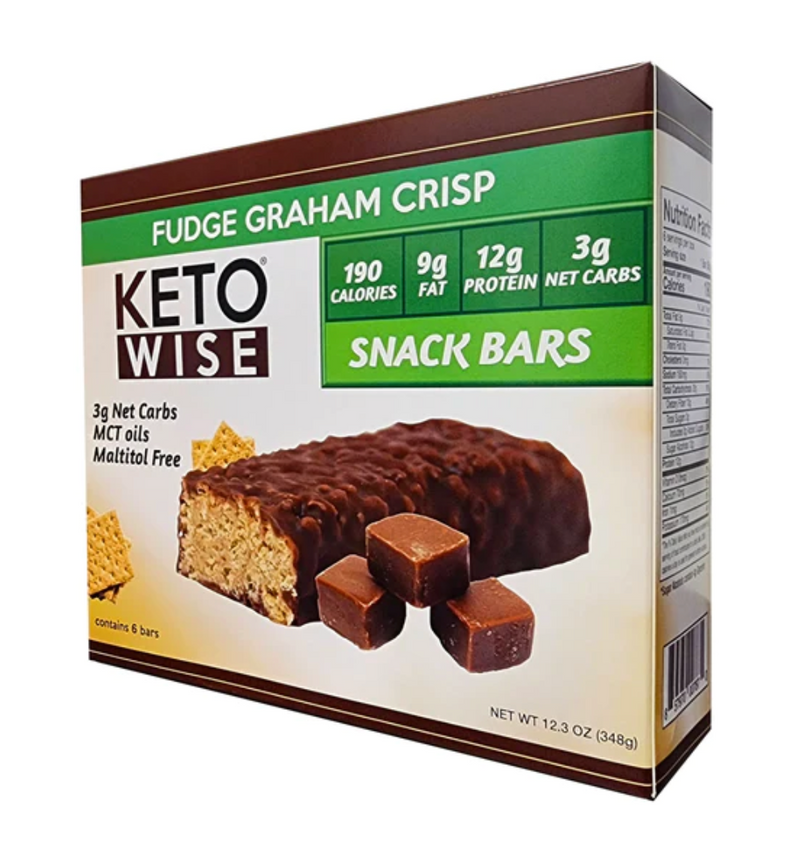 Keto Wise Snack Bars - Fudge Graham Crisp 6/Box 