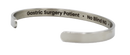 Gastric Surgery Stainless Steel Medical Alert Bracelet Cuff by BariatricPal