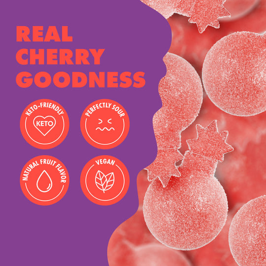 Gummy Candy by Shameless Snacks - Super Sour Cherry Bomb