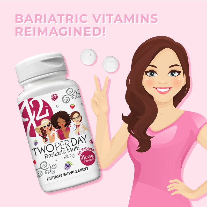 J2 Two per Day Berry Bariatric Chewable Tablets by Bariatric Eating