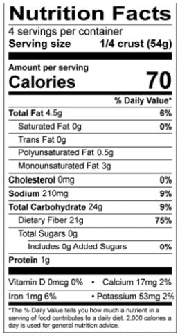 Carbonaut Not So Thin Gluten-Free Pizza Crust