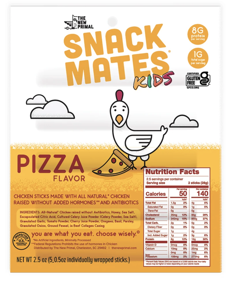 The New Primal Snack Mates Meat Sticks (5 Mini Sticks)