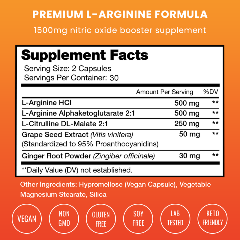 L-Arginine Capsules by NutraChamps 