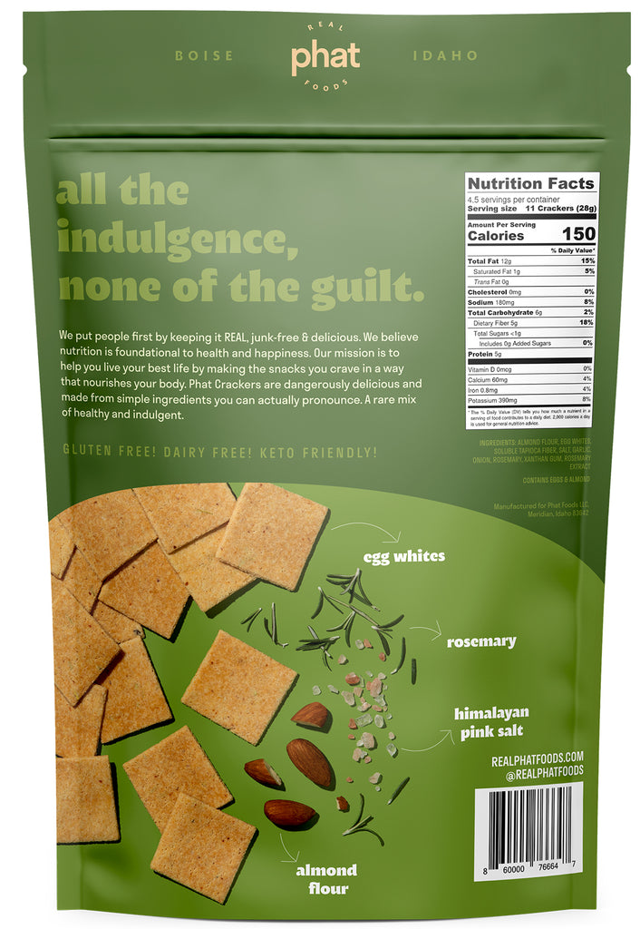 Almond Flour Crackers by Real Phat Foods (4.5 oz)