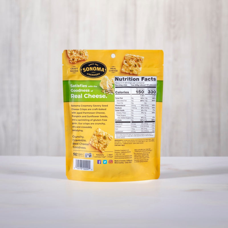 Sonoma Creamery Savory Seed Parmesan Crisps 2.25 oz
