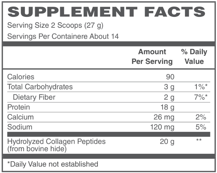 Collagen Peptides Powder (Hydrolyzed Type 1 & 3, Grass Fed) Skin, Hair, Nail & Joint Support by BariatricPal - Chocolate