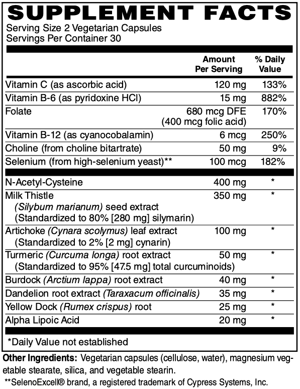 Ultra Liver Support & Detox Vcaps 60's by Netrition