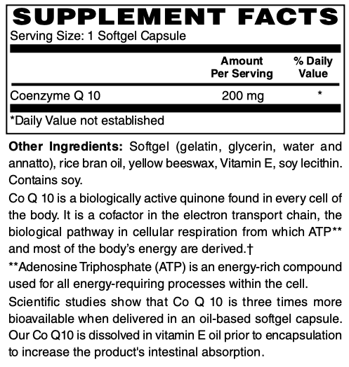 CoQ10 200Mg Softgels 60's by Netrition