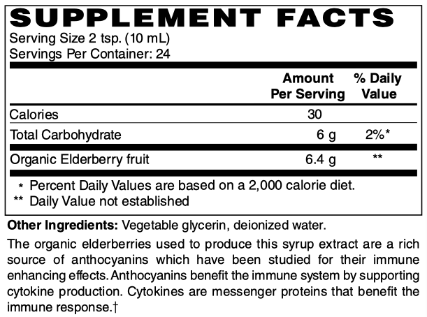 Elderberry Extract Liquid  8oz by Netrition