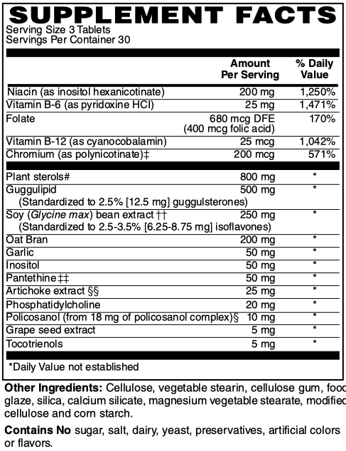 Cholesterol Support Tabs 90's by Netrition