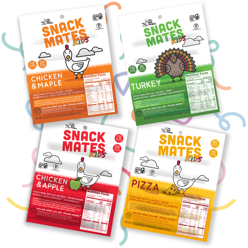 The New Primal Snack Mates Meat Sticks (5 Mini Sticks)