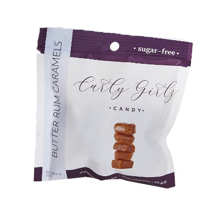 Sugar-Free Caramel Candy by Curly Girlz Candy - Butter Rum 