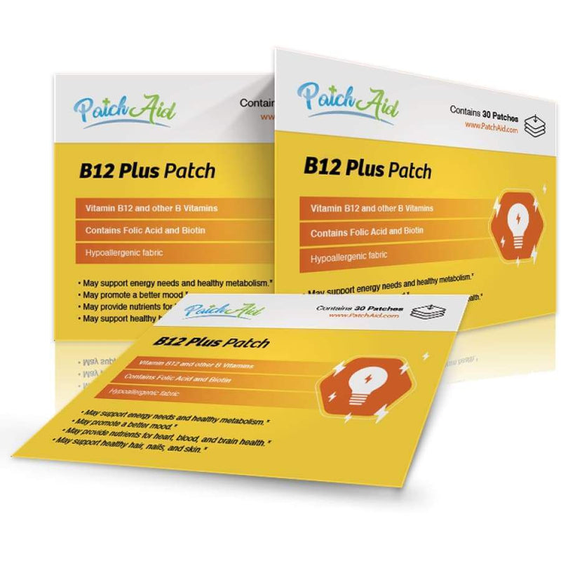 B12 Energy Plus Vitamin Patch by PatchAid - 3-Month Supply - Vitamin Patch
