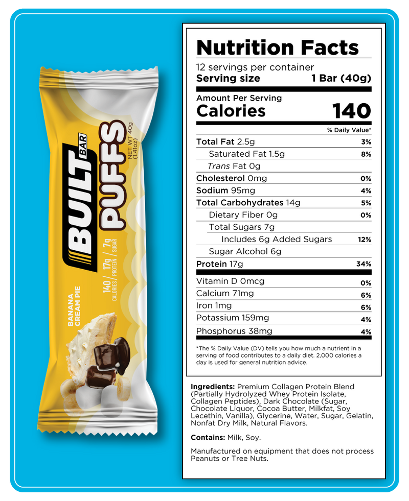 Built Bar Protein Puffs - Banana Cream Pie 