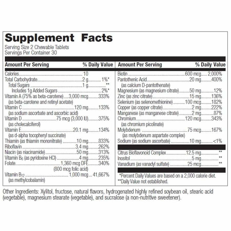 Bariatric Advantage Chewable Essential Multivitamin without Iron - Available in 2 Flavors!