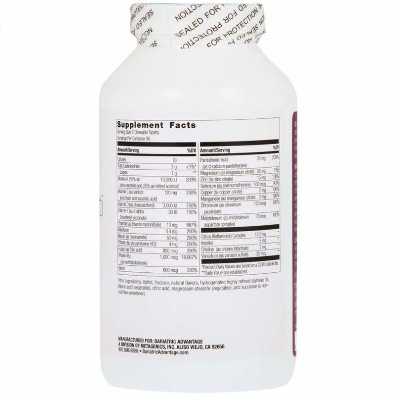 Bariatric Advantage Chewable Essential Multivitamin without Iron - Available in 2 Flavors!