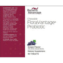 Bariatric Advantage Chewable FloraVantage Probiotic 10 Billion CFU Tablets - Grape (90 Count) 