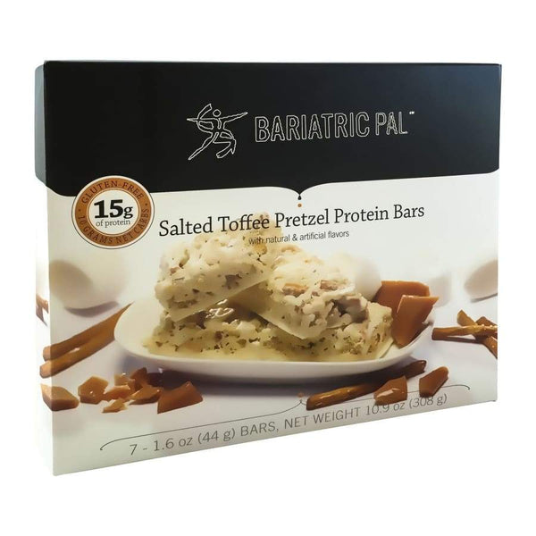 BariatricPal 15g Protein & Fiber Bars - Salted Toffee Pretzel - Protein Bars