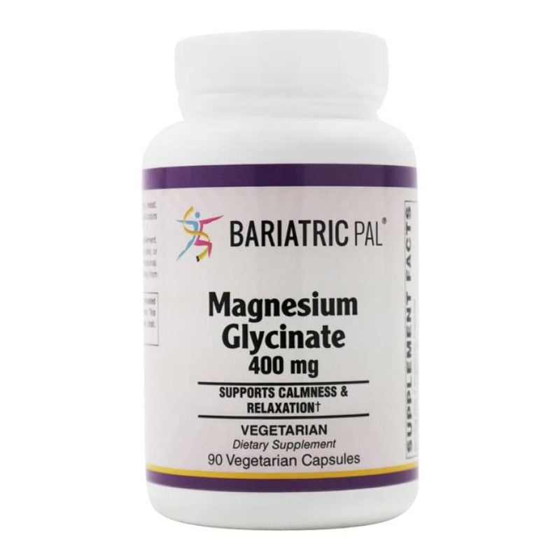 BariatricPal Magnesium Glycinate (400mg) Vegetarian Capsules - Supports Calmness & Relaxation