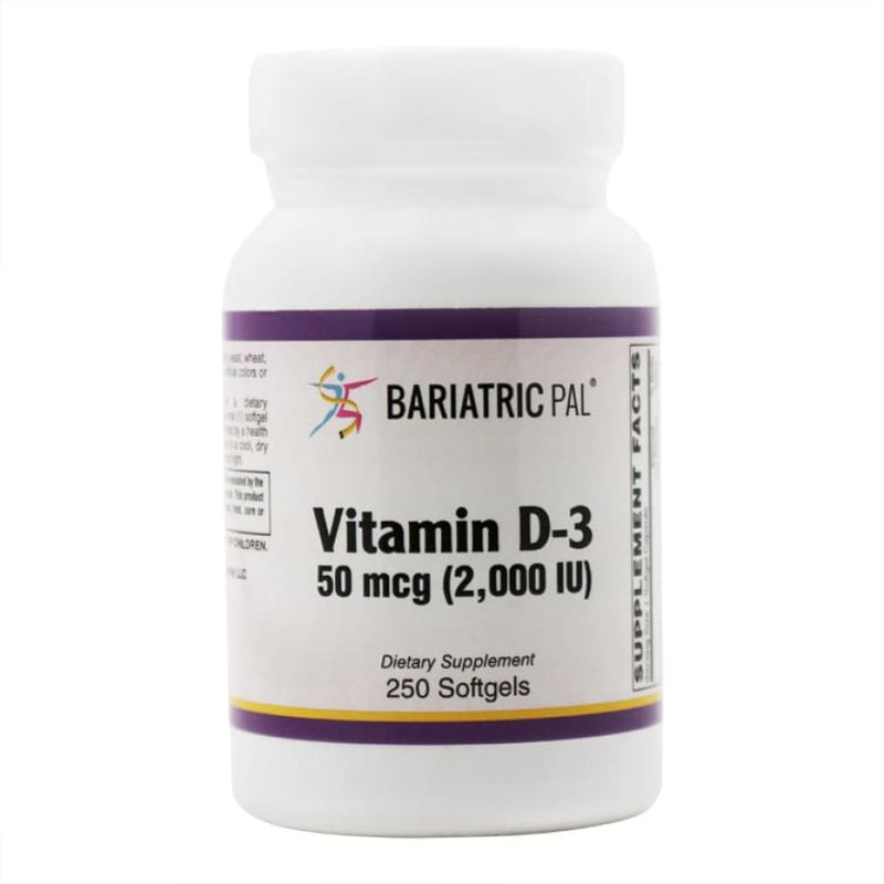 BariatricPal Vitamin D-3 50mcg (2,000 IU) - Easy Swallow Vegetarian Softgels