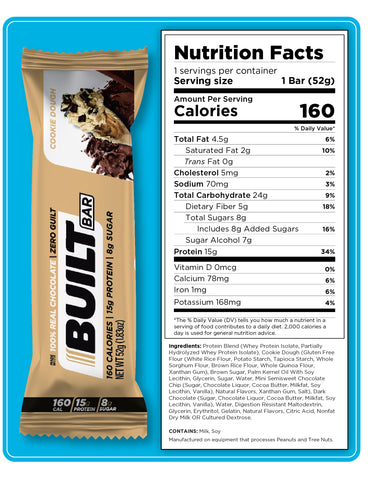 Built High Protein Bar - Cookie Dough