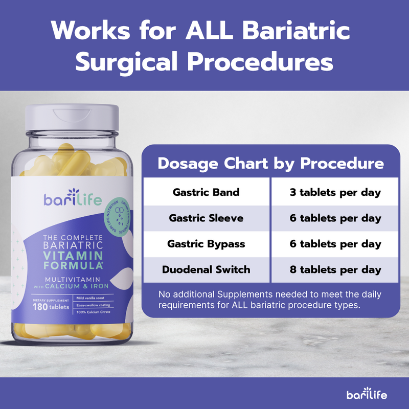 Bari Life Complete "All-In-One" Bariatric Multivitamin Tablets (Non-Chewable) 