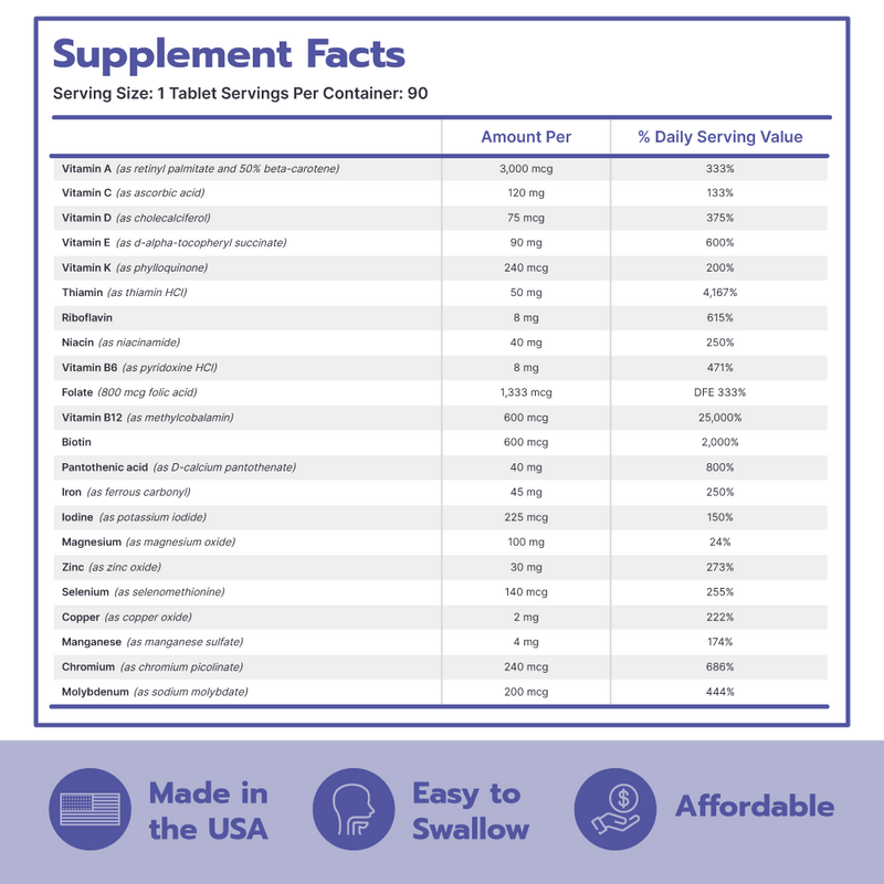 Bari Life Just One Multivitamin with Iron 