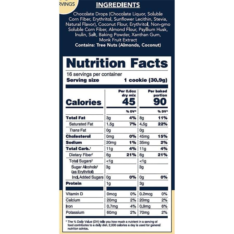 Keto Soft-Baked Cookie Mix by Keto and Co - Chocolate Chip 