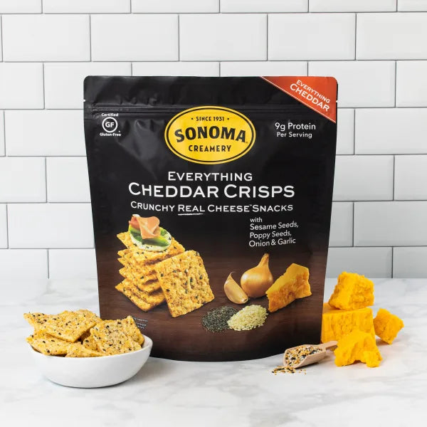 Sonoma Creamery Everything Cheddar Crisps 2.25 oz 