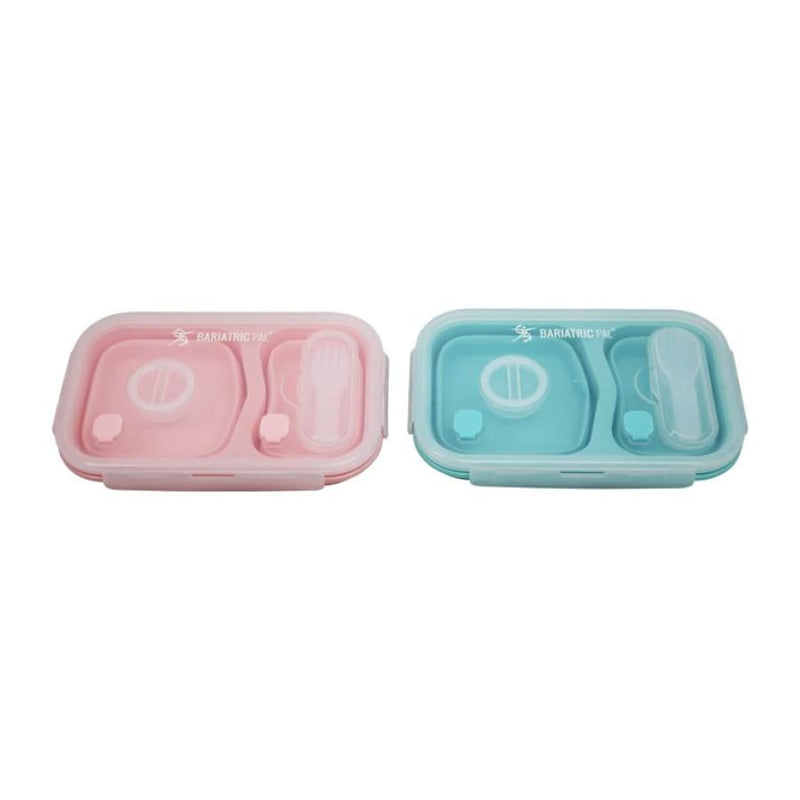 Portion Control Bento Lunch Box, Storage Container & Plate by BariatricPal - Collapsible, Leak-Proof & Available in 2 Colors! 