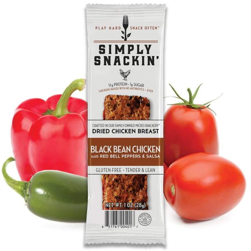 Simply Snackin' Chicken Protein Snack - Chicken Breast with Black Bean Salsa 