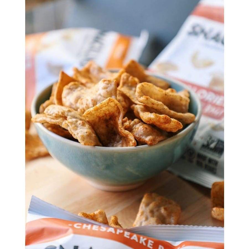 Snacklins Low-Calorie Cracklins Plant Crisps - Chesapeake Bay (3 Oz) 