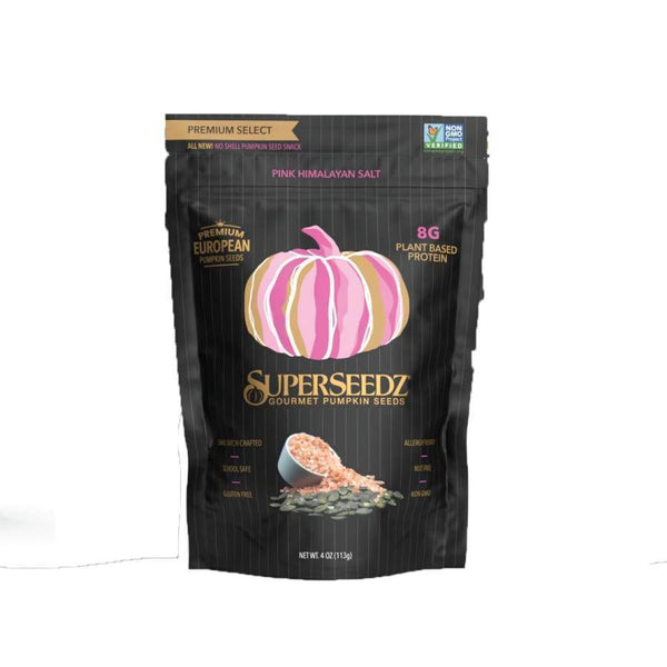 SuperSeedz Gourmet Pumpkin Seeds Premium Select (4 oz) - Pink Himalayan Salt 